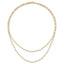 14K Polished and Textured 2-strand Paperclip Necklace