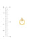 MIDAS Diamond Bezel Bar Door Knocker Earrings MF033648