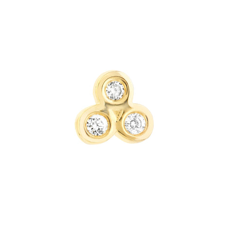 MIDAS 1/10tcw Diamond Trinity Stud Earrings MF033894