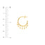 MIDAS Diamond-Cut Bead Shaker Hoop Post Earrings MF035695