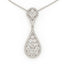 18KT WHITE GOLD PEAR-SHAPED CLUSTER PENDANT 165-00500