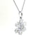 14KT WHITE GOLD 3.5CTW FLOWER CLUSTER NECKLACE PDP00059-3.50CT-VJ