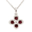 18KT WG RUBY AND DIAMOND PENDANT 231-00307