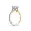 Sylvie Iconelle Two Tone Shell Taper Hidden Halo Engagement Ring - Whitney S5032