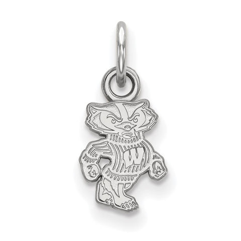 Sterling Silver University of Wisconsin Badger Extra Small Pendant