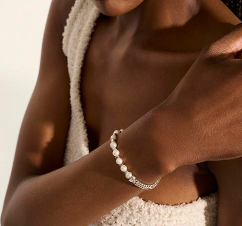 John Hardy Essential Pearl Bracelet, Sterling Silver BU987311