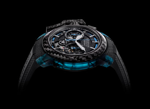 CHRONOFIGHTER SUPERLIGHT CARBON SKELETON - TRANSLUCENT BLUE 2CCCK.U01A