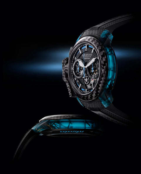 CHRONOFIGHTER SUPERLIGHT CARBON SKELETON - TRANSLUCENT BLUE 2CCCK.U01A