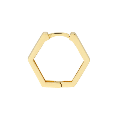 MIDAS Mini Pentagon Shaped Hoop Earrings TM022656