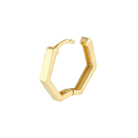 MIDAS Mini Pentagon Shaped Hoop Earrings TM022656