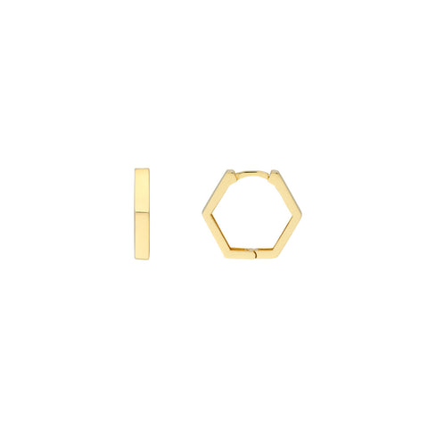 MIDAS Mini Pentagon Shaped Hoop Earrings TM022656