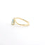 YELLOW GOLD AQUAMARINE AND DIAMOND BYPSS RING 200-04186