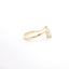 YELLOW GOLD AQUAMARINE AND DIAMOND BYPSS RING 200-04186