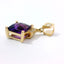 14KT YELLOW GOLD AMETHYST PENDANT WITH DIAMOND ACCENT 230-02439