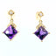 14KT YELLOW GOLD AMETHYST EARRINGS 210-03271