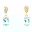 14KT YELLOW GOLD AQUAMARINE EARRINGS 210-03272