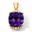 14KT YELLOW GOLD AMETHYST PENDANT 230-02440