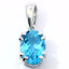 14KT WHITE GOLD BLUE TOPAZ PENDANT 230-02442