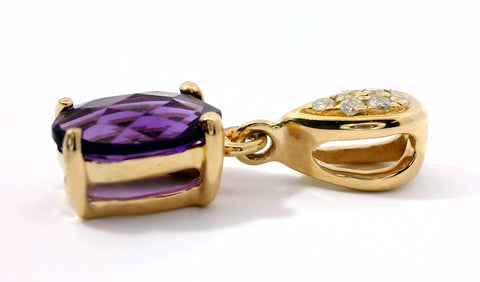 14KT YELLOW GOLD AMETHYST PENDANT 230-02443