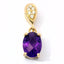 14KT YELLOW GOLD AMETHYST PENDANT 230-02443