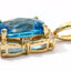 14KT YELLOW GOLD BLUE TOPAZ PENDANT 230-02444