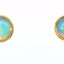 14KT YELLOW GOLD BEZEL-SET OPAL EARRINGS 210-03274