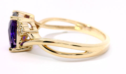 14KT YELLOW GOLD AMETHYST RING 200-04239