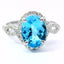 14KT WHITE GOLD BLUE TOPAZ RING 200-04240