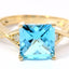 14KT YELLOW GOLD BLUE TOPAZ RING 200-04241