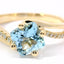 14KT YELLOW GOLD AQUAMARINE RING 200-04244