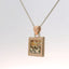 rose gold and silver pendant from the front view