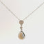 14KT WHITE GOLD OPAL AND DIAMOND NECKLACE