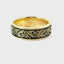 8MM 14KT YELLOW GOLD HAND ENGRAVED RING WITH ANTIQUING 400-08257