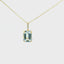 14KT YELLOW GOLD AQUAMARINE PENDANT WITH DIAMOND ACCENTED BAIL AND GALLERY 230-02454