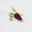 18K Yellow Gold Pear Shape Natural Ruby and Diamond Ring