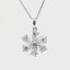14KT WHITE GOLD 3.5CTW FLOWER CLUSTER NECKLACE PDP00059-3.50CT-VJ