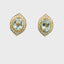 14KT YELLOW GOLD AQUAMARINE EARRINGS 210-03278