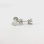 14K White Gold Oval Diamond Stud Earrings