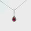 14KT WHITE GOLD RUBY HALO PENDANT 231-00293