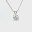 14KT WHITE GOLD 1CT ROUND DIAMOND SOLITAIRE NECKLACE PD00067-R-1.00CT-VJ