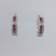 14KT White Gold Diamond and Ruby Earrings