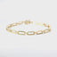 14K Yellow Gold Paperclip Diamond Tennis Bracelet