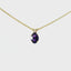 14KT YELLOW GOLD AMETHYST PENDANT WITH DIAMOND ACCENT 230-02433