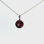 14KT WHITE GOLD RUBELITE TOURMALINE PENDANT 230-02414