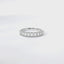 14K White Gold and Baguette Diamond Band