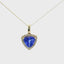 14KT YELLOW GOLD TRILLION TANZANITE NECKLACE 230-02458