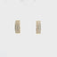 YELLOW GOLD TRIPLE ROW DIAMOND HUGGIE EARRINGS