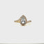 Lotus Pear Halo Diamond Engagement Ring