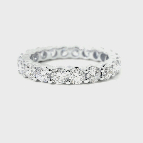 14KT WHITE GOLD 2.89CTW ROUND DIAMOND ETERNITY BAND KR36231R300-VJ