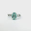 14KT WHITE GOLD AQUAMARINE TWIST RING 200-04222